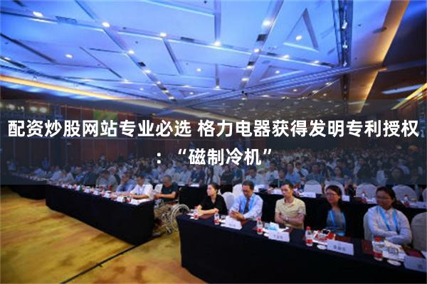 配资炒股网站专业必选 格力电器获得发明专利授权：“磁制冷机”