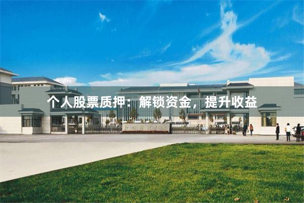 个人股票质押：解锁资金，提升收益