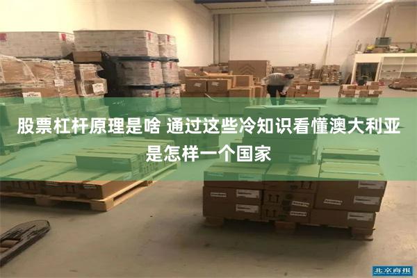 股票杠杆原理是啥 通过这些冷知识看懂澳大利亚是怎样一个国家