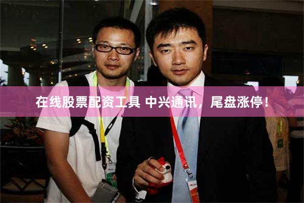 在线股票配资工具 中兴通讯，尾盘涨停！