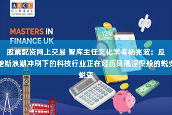 股票配资网上交易 智库主任文化学者杨兆波：反垄断浪潮冲刷下的科技行业正在经历凤凰涅槃般的蜕变