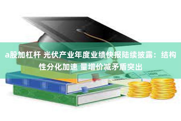a股加杠杆 光伏产业年度业绩快报陆续披露：结构性分化加速 量增价减矛盾突出