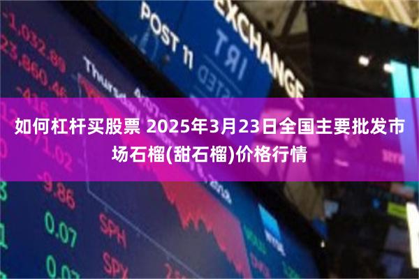 如何杠杆买股票 2025年3月23日全国主要批发市场石榴(甜石榴)价格行情