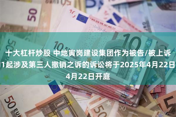 十大杠杆炒股 中地寅岗建设集团作为被告/被上诉人的1起涉及第三人撤销之诉的诉讼将于2025年4月22日开庭