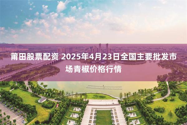莆田股票配资 2025年4月23日全国主要批发市场青椒价格行情