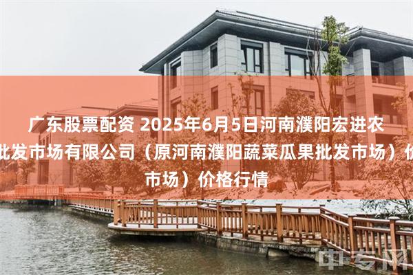 广东股票配资 2025年6月5日河南濮阳宏进农副产品批发市场有限公司（原河南濮阳蔬菜瓜果批发市场）价格行情