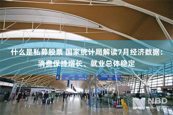 什么是私募股票 国家统计局解读7月经济数据：消费保持增长、就业总体稳定