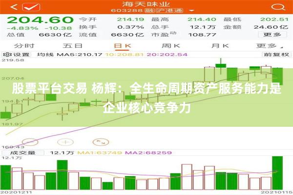股票平台交易 杨辉：全生命周期资产服务能力是企业核心竞争力